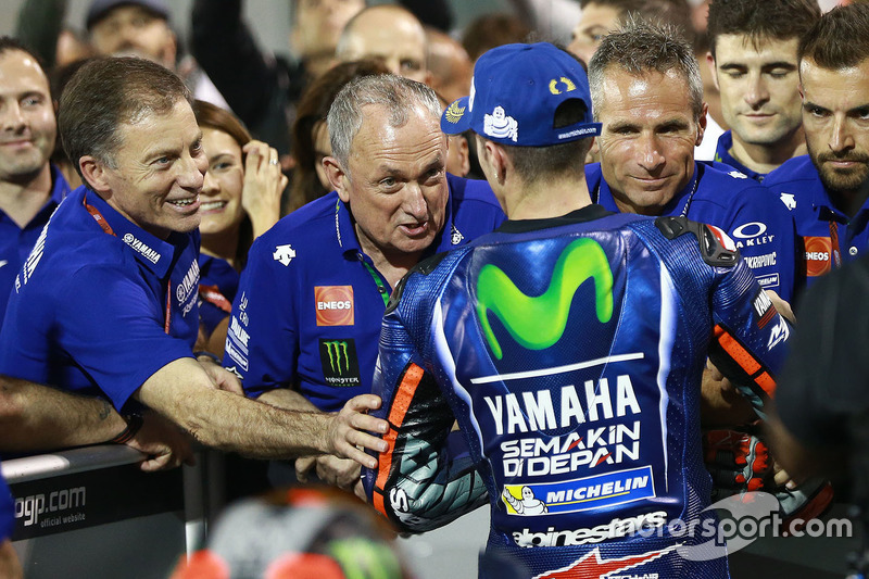 Рамон Форкада та Маверік Віньялес, Yamaha Factory Racing, після перемоги минулого року у Катарі