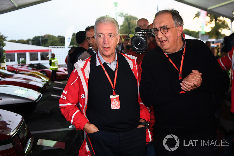 Sergio Marchionne, CEO FIAT and Piero Lardi Ferrari, Ferrari Vice President at Ferrari 70th Anniversary