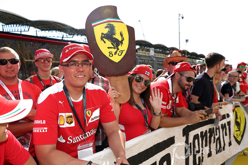 Ferrari fans at Hungarian GP