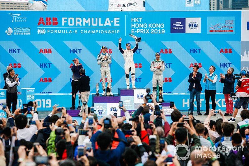Ganador, Sam Bird, Envision Virgin Racing con Edoardo Mortara, Venturi Formula E, Lucas Di Grassi, Audi Sport ABT Schaeffler.