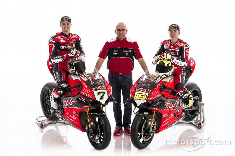 Чаз Девіс та Альваро Баутіста з командою, Aruba.it Racing-Ducati SBK Team