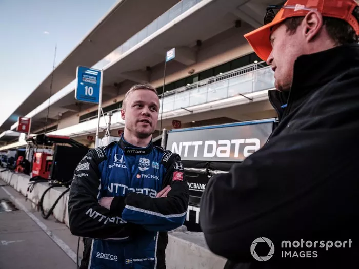 Felix Rosenqvist, Chip Ganassi Racing Honda, Scott Dixon, Chip Ganassi Racing Honda