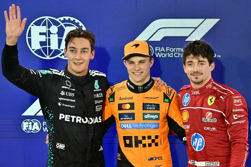 Charles Leclerc, Ferrari, Oscar Piastri, McLaren, George Russell, Mercedes