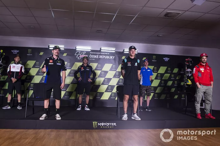 conferencia de prensa Takaaki Nakagami, Team LCR Honda, Maverick Viñales, Yamaha Factory Racing, Valentino Rossi, Yamaha Factory Racing, Fabio Quartararo, Petronas Yamaha SRT, Joan Mir, Team Suzuki MotoGP, Andrea Dovizioso, Ducati Team
