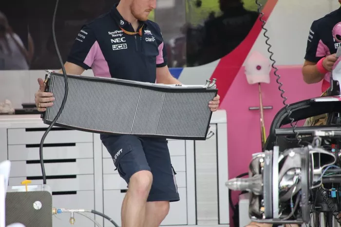 Racing Point RP19: uno de los radiadores del sistema de refrigeración