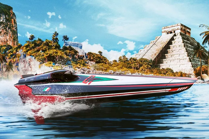 Barco del equipo mexicano RaceBird de Sergio Pérez