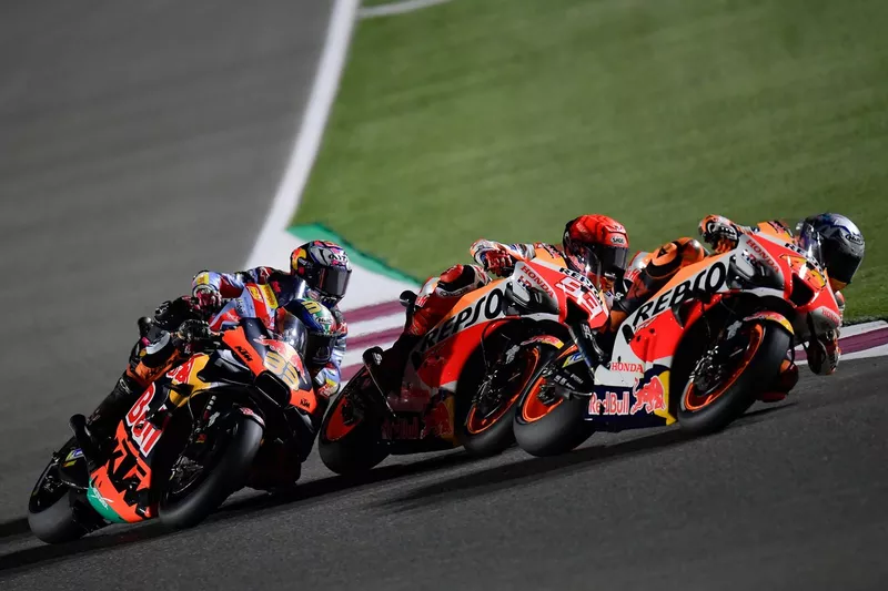 Pol Espargaro, Repsol Honda Team, Marc Marquez, Repsol Honda Team, Brad Binder, Red Bull KTM Factory Racing