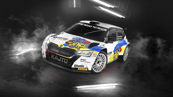 Solidarni z Ukrainą, Kajetan Kajetanowicz, Maciej Szczepaniak, Skoda Fabia Rally2 evo