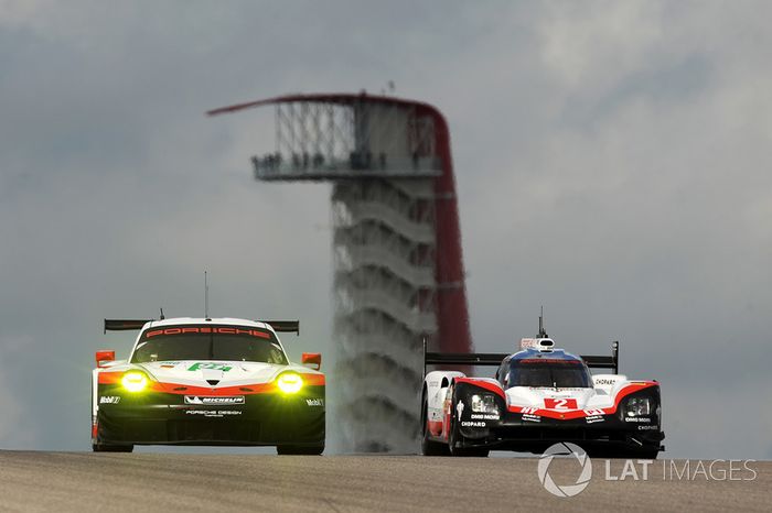 #2 Porsche Team Porsche 919 Hybrid: Timo Bernhard, Earl Bamber, Brendon Hartley, #91 Porsche Team Porsche 911 RSR: Richard Lietz, Frédéric Makowiecki