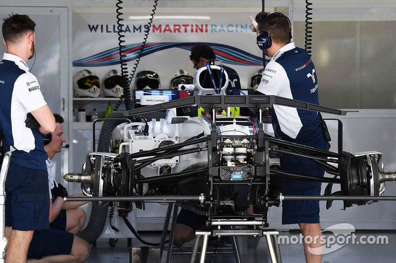 Williams FW40 in the garage