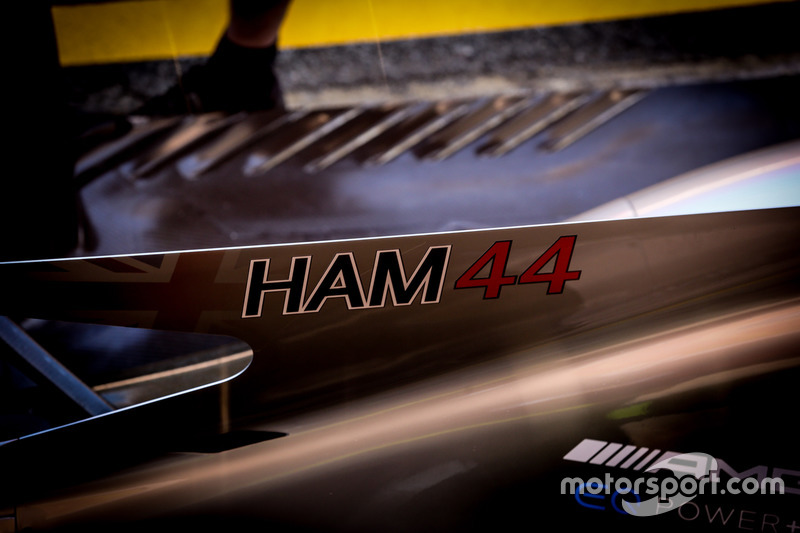 Mercedes AMG F1 W07 engine cover detail