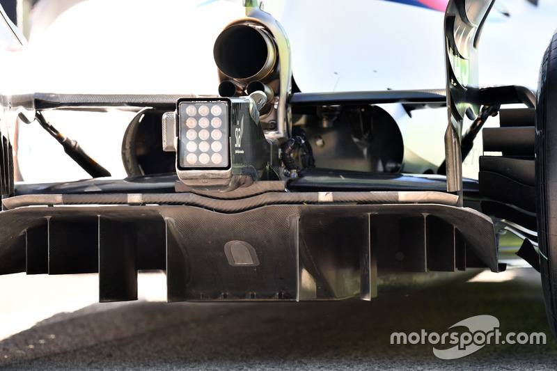 Rear aero and diffuser detail of Felipe Massa, Williams FW40