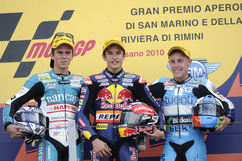 Podium : 1er Marc Márquez, 2e Nico Terol, 3e Efrén Vázquez