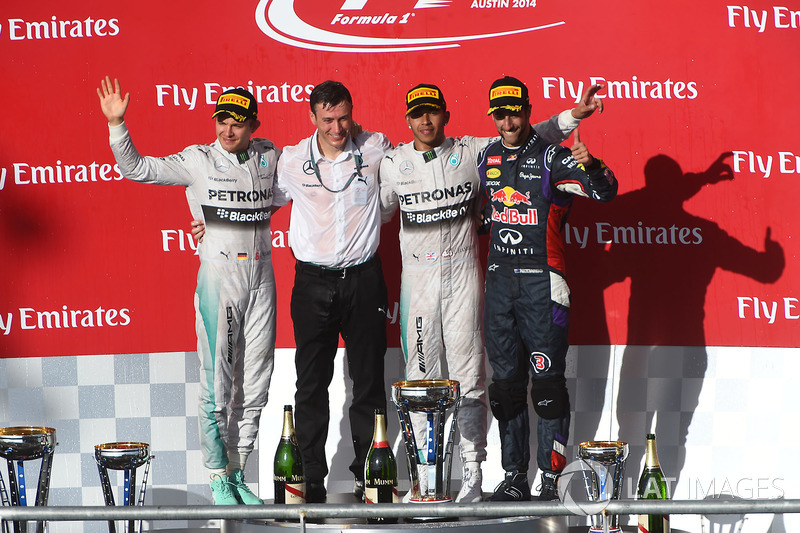 Podium:  Race winner Lewis Hamilton, Mercedes AMG F1, second place Nico Rosberg, Mercedes AMG F1, th