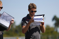 Romain Grosjean, Haas F1 Team, walks the track