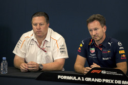 Zak Brown, McLaren Racing CEO ve Christian Horner, Red Bull Racing Takım Patronu Basın Toplantısında