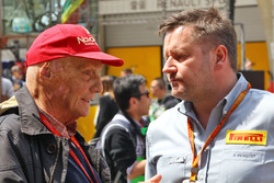 Niki Lauda, Mercedes con Paul Hembery, Pirelli Motorsport