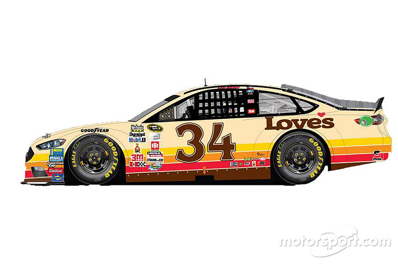 Chris Buescher, Front Row Motorsports Ford speciale retro livery