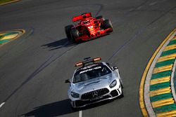 The Safety Car leads Sebastian Vettel, Ferrari SF71H