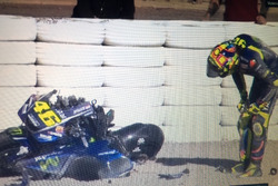 L'incidente di Valentino Rossi, Yamaha, ai Test di Valencia
