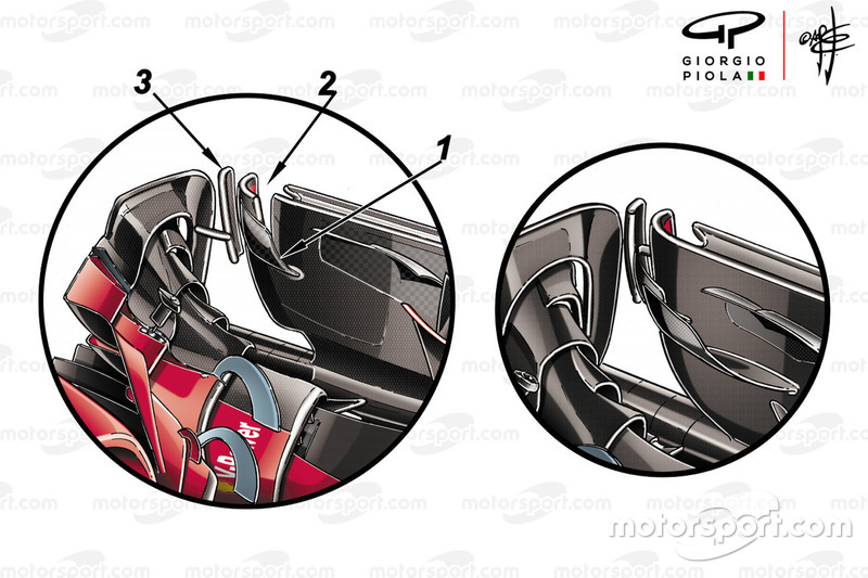 Ferrari SF71H, első szárny, véglap