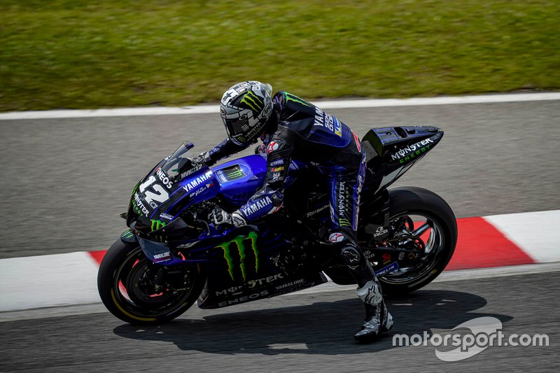 Maverick Vinales, Yamaha Factory Racing, con la M1 dotata del cupolino maggiorato