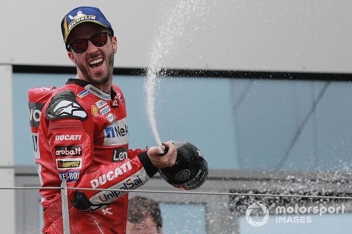 Podio: ganador de la carrera Andrea Dovizioso, Ducati Team