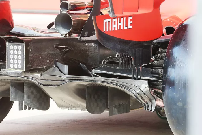 Detalle del difusor del Ferrari SF1000
