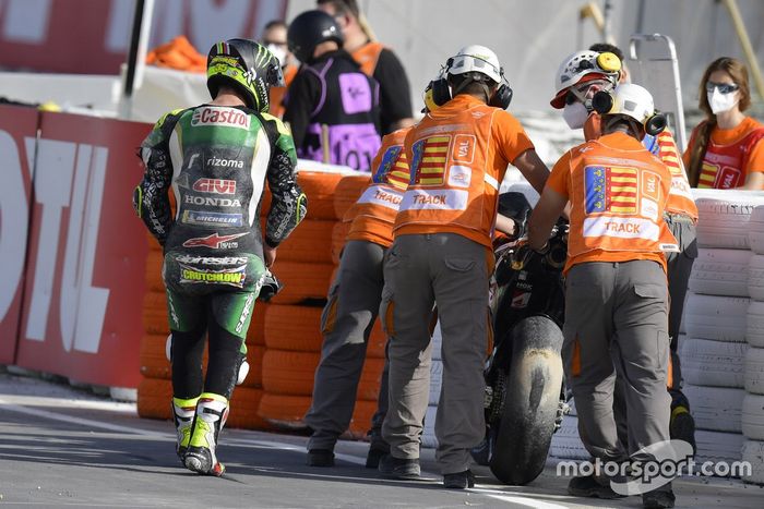Cal Crutchlow, Team LCR Honda después de la caída