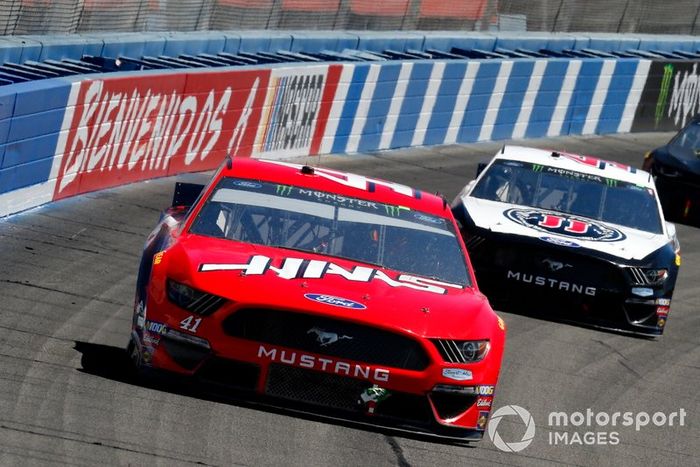 Daniel Suarez, Stewart-Haas Racing, Ford Mustang Haas Automation and Kevin Harvick, Stewart-Haas Racing, Ford Mustang Jimmy John's