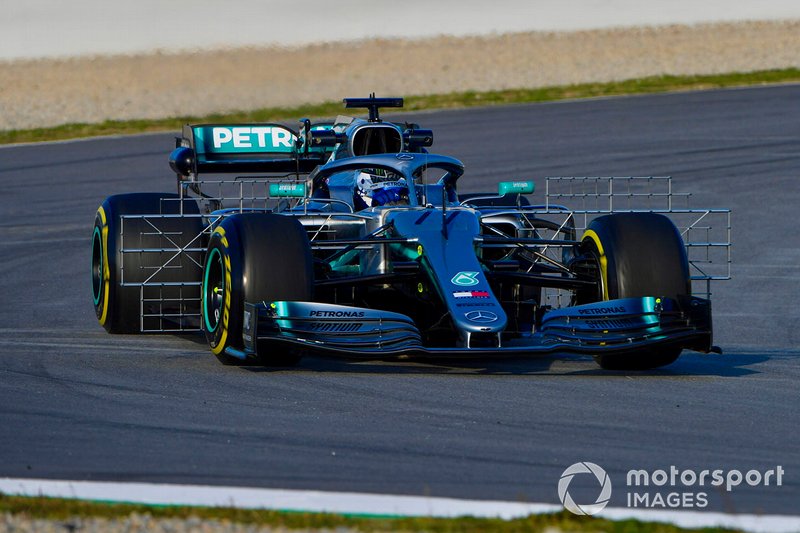 Mercedes AMG F1 W10, carries a test rig