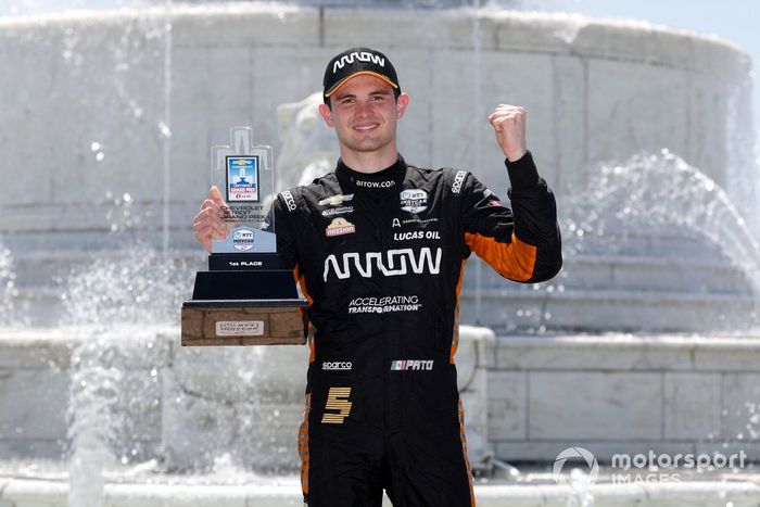 Ganador de la carrera Patricio O'Ward, Arrow McLaren SP Chevrolet