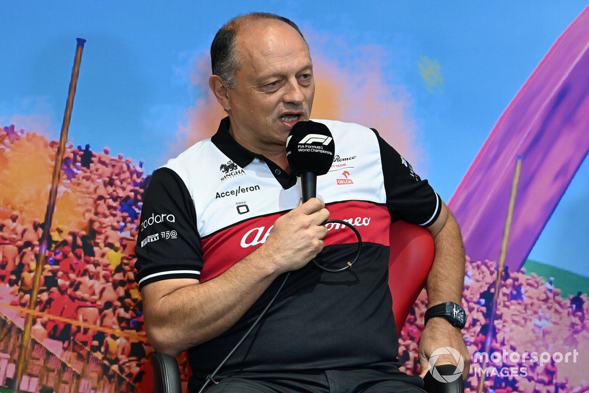 Frederic Vasseur, director de Alfa Romeo Racing, en la rueda de prensa de jefes de equipo