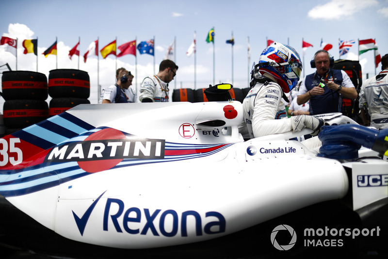 Sergey Sirotkin, Williams FW41, in griglia di partenza