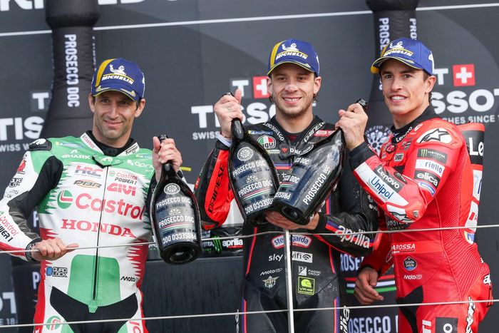 Johann Zarco, Team LCR Honda, Marco Bezzecchi, Aprilia Racing, Marc Marquez, Ducati Team