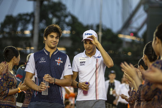 Lance Stroll, Williams Racing and Esteban Ocon, Racing Point Force India F1 Team on the drivers parade