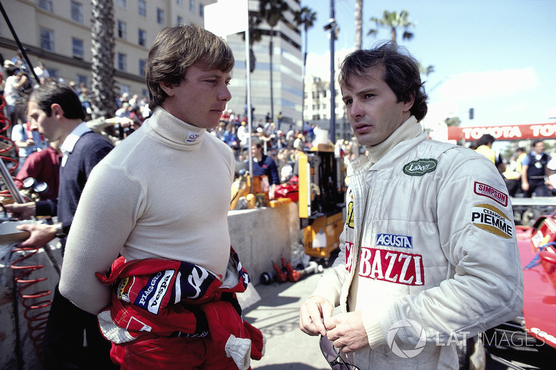 Didier Pironi et Gilles Villeneuve, tous deux pilotes Ferrari