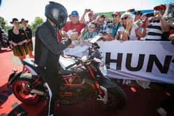 Lewis Hamilton, Mercedes AMG F1 on his MV Agusta Dragster RR LH44 Limited Edition motorbike