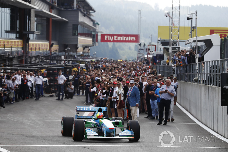 Mick Schumacher en el Benetton Ford B194