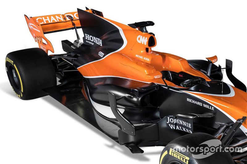 The McLaren MCL32 detalle ala trasera