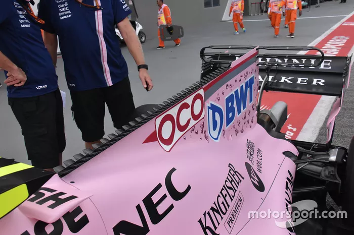 Force India VJM10: Motorhauben-Finne