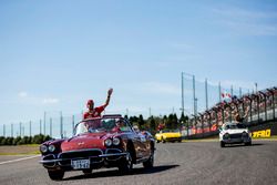 Sebastian Vettel, Ferrari on the drivers parade