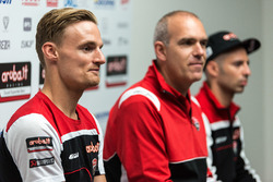 Marco Melandri, Ducati Team, Chaz Davies, Ducati Team, Ernesto Marinelli. Conferenza stampa