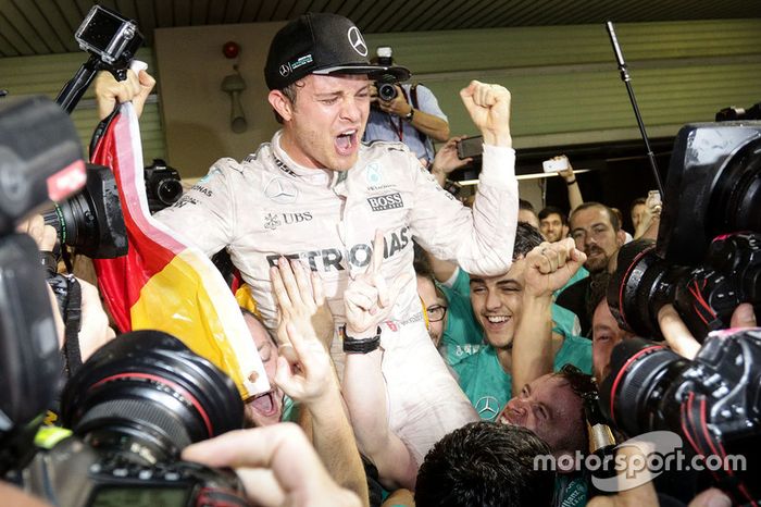 Nico Rosberg, Mercedes, campeón del mundo de F1 2016
