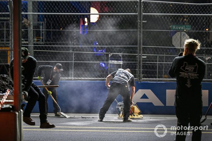 Reparaciones en curso de las arquetas del circuito