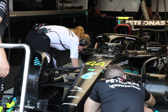 Mercedes W14 detalles técnicos