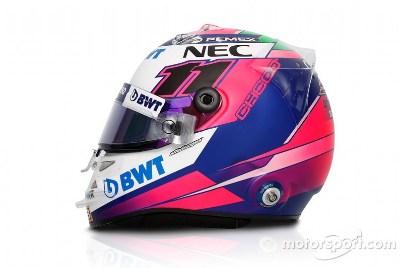 Helmdesign von Sergio Perez, Racing Point, für die Formel-1-Saison 2019