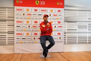 Sebastian Vettel, Ferrari talks with the media