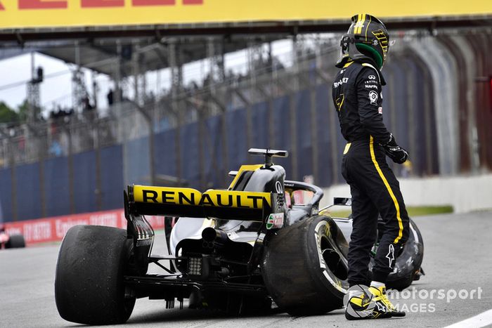 Nico Hulkenberg, Renault Sport F1 Team R.S. 18 choca en la PL2