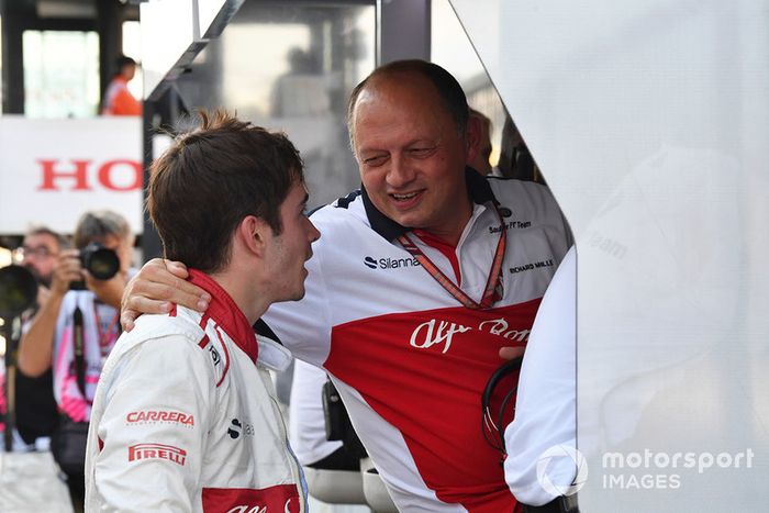 Charles Leclerc, Sauber y Frederic Vasseur, Sauber, Team Principal 